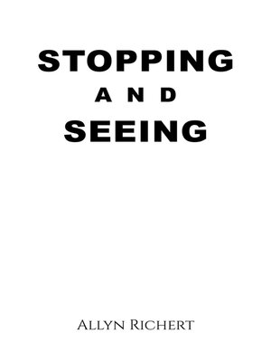 cover image of Stopping and Seeing